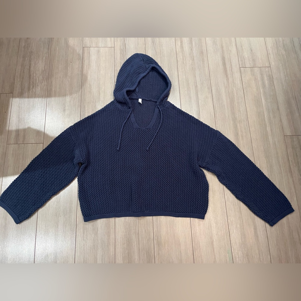 Wishlist open knit cotton hoodie size L